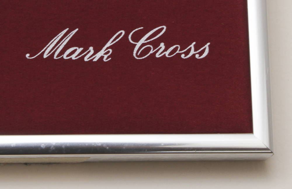 Mark Cross Painting on Fabric of a Persian Cat