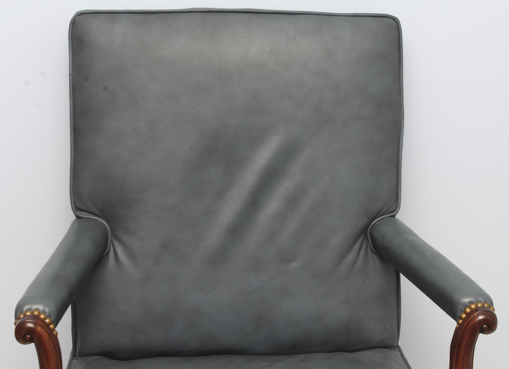 Vintage Leatherette Library Chair