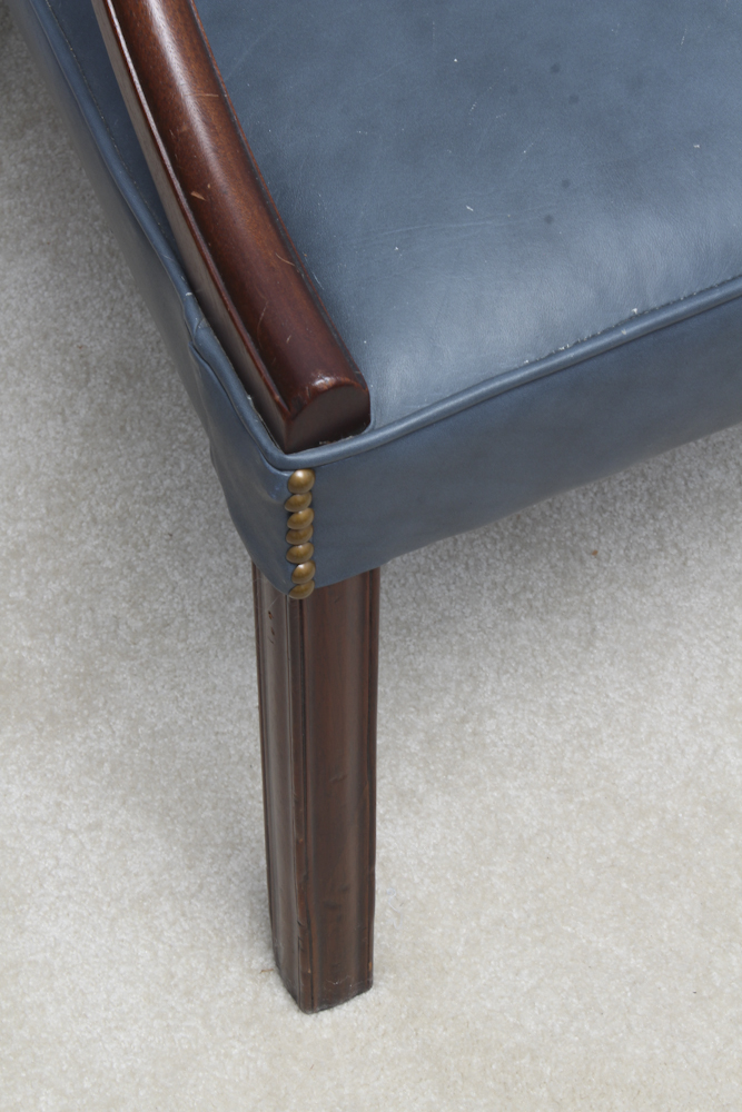 Vintage Leatherette Library Chair