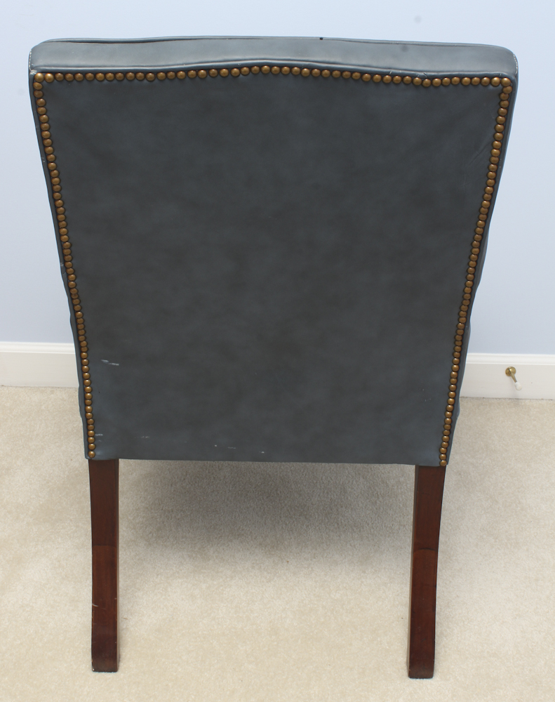 Vintage Leatherette Library Chair