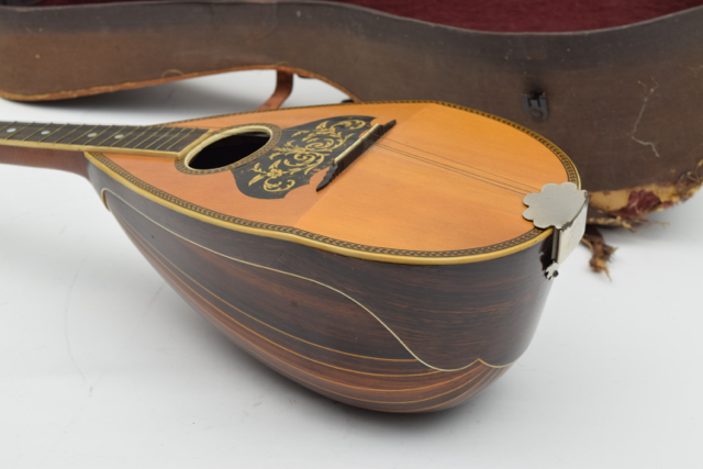 Antique Bowlback Mandolin and Case