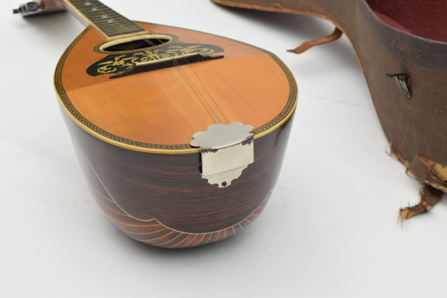 Antique Bowlback Mandolin and Case