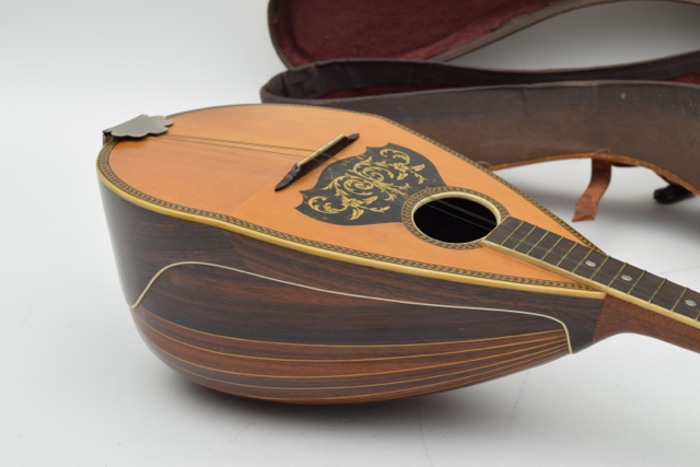 Antique Bowlback Mandolin and Case