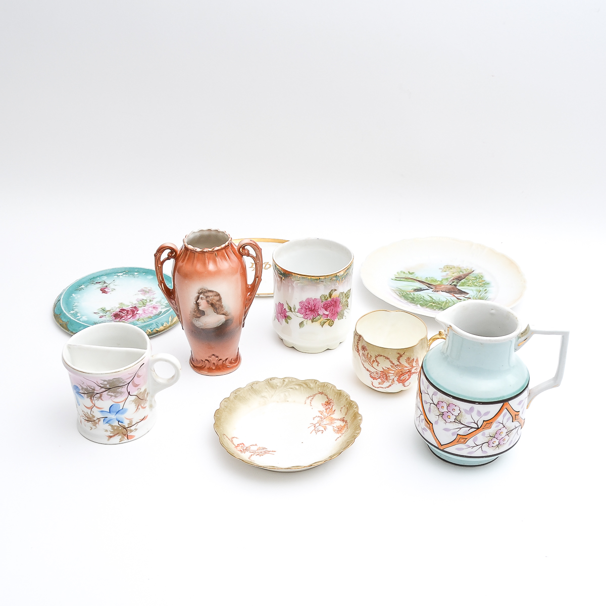 Collection of Hand Painted Tableware Including Haviland