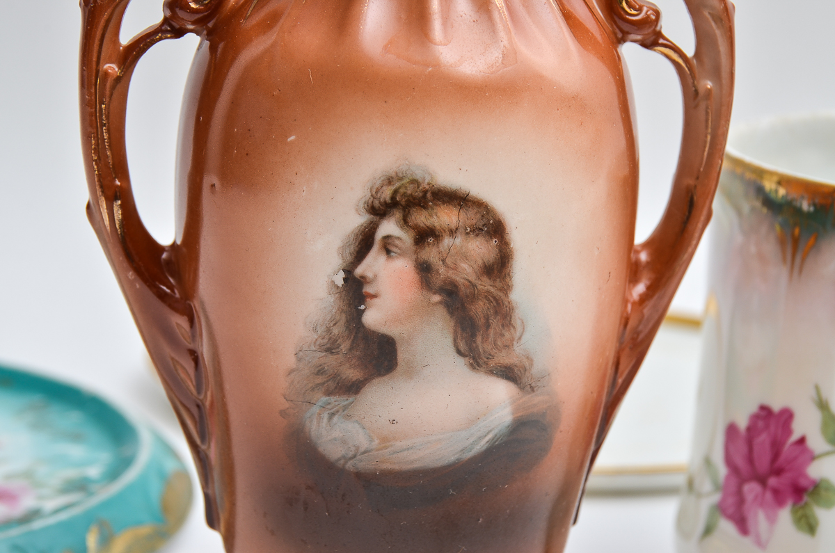 Collection of Hand Painted Tableware Including Haviland