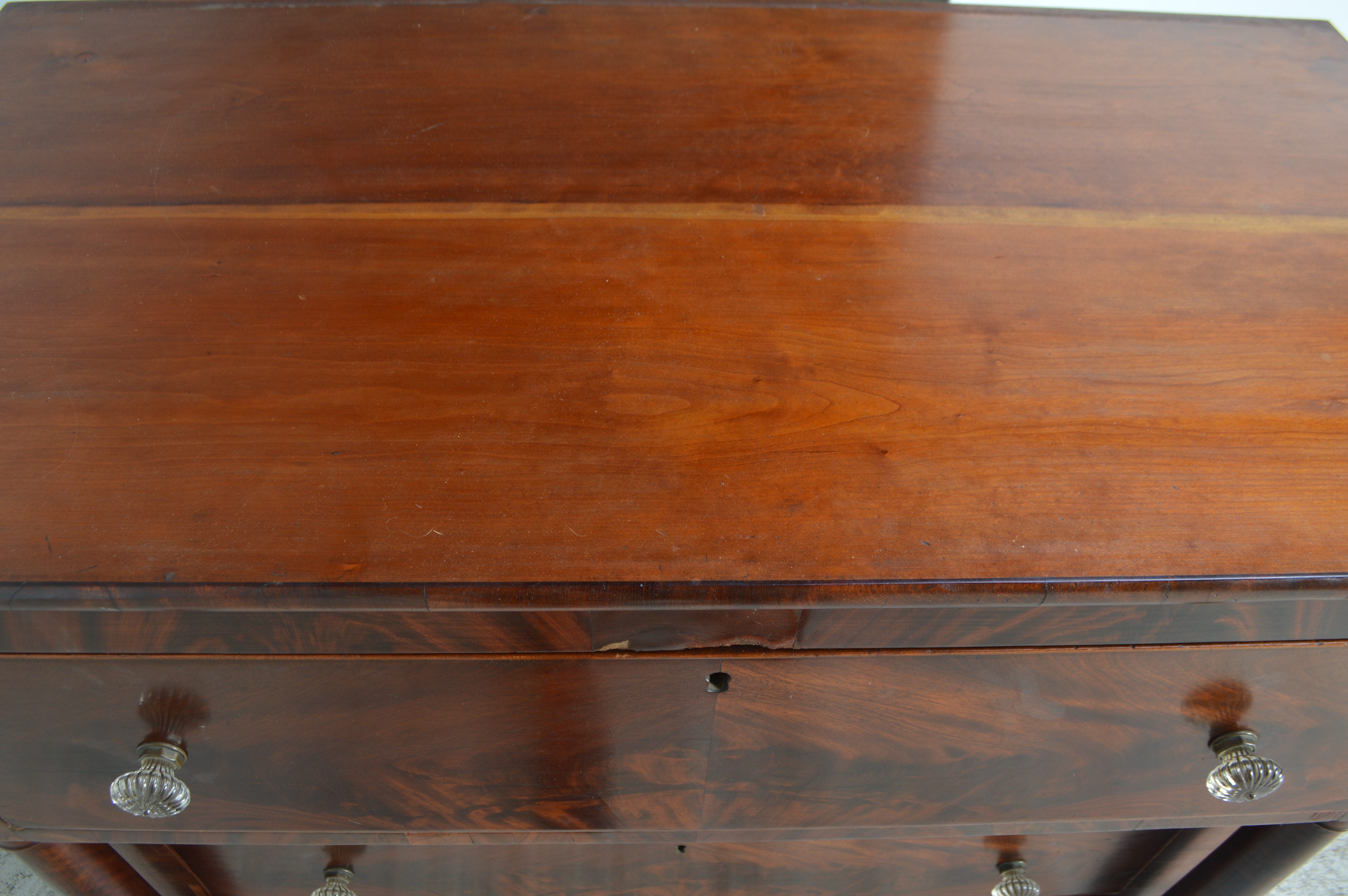 Antique Empire Style Mahogany Chest of Drawers