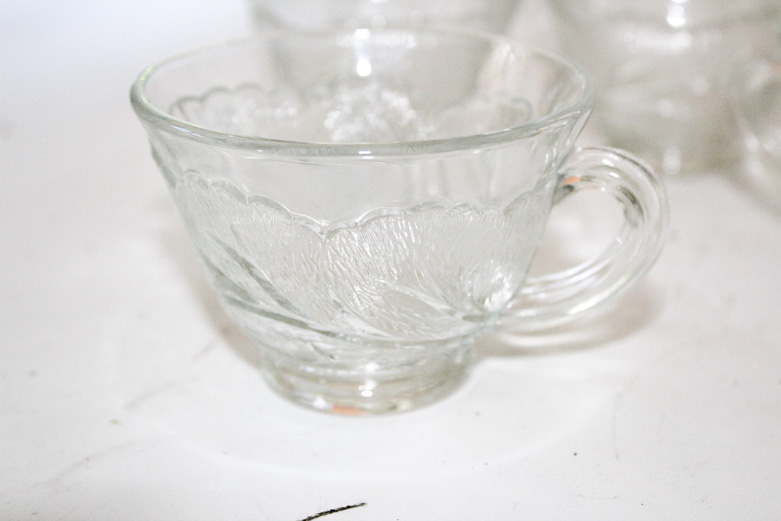 Vintage Glass Punch Set