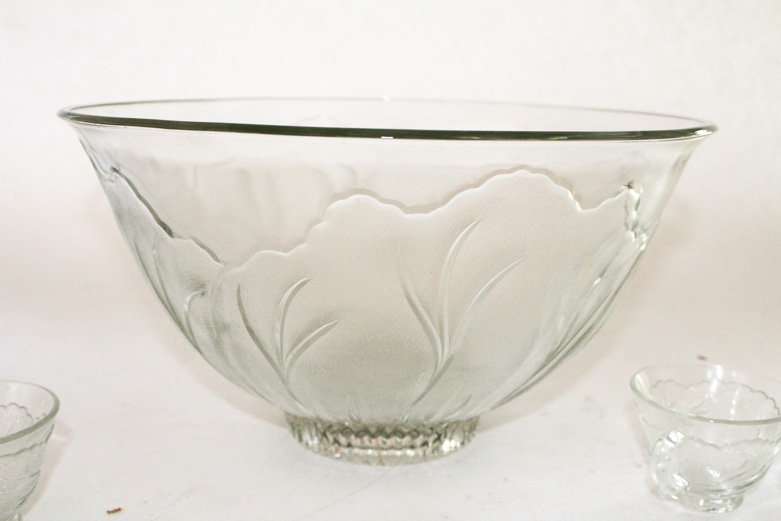 Vintage Glass Punch Set