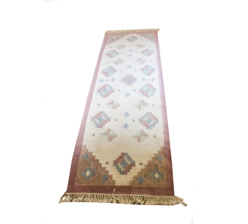 Handwoven Geometric Soumak Runner