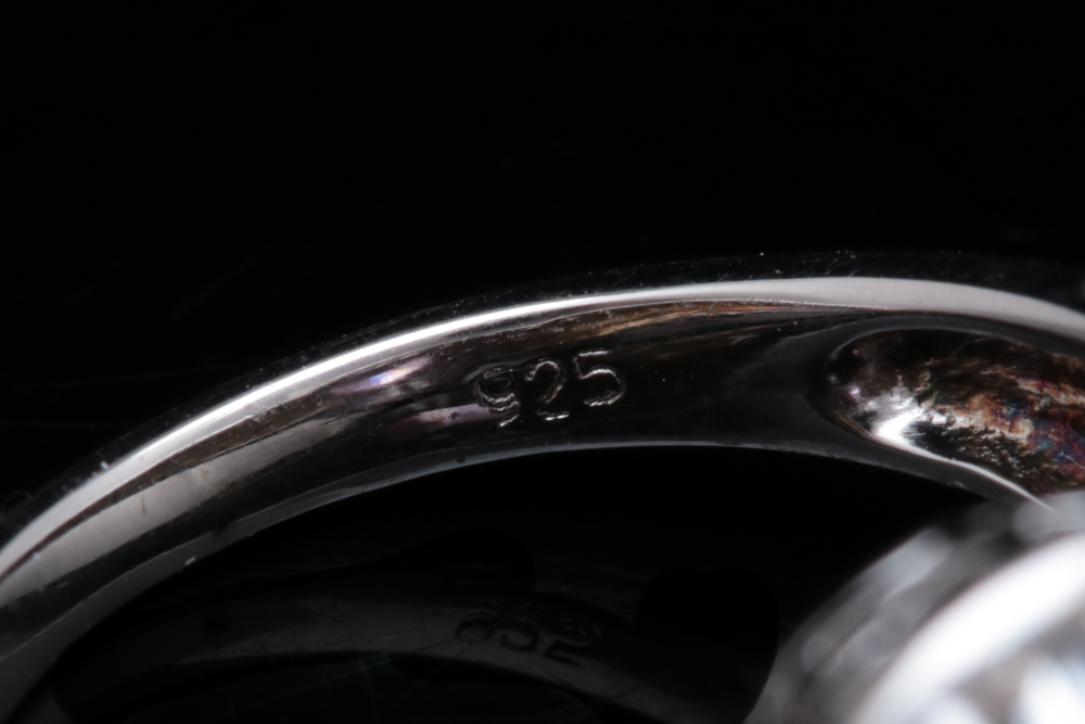 Sterling Silver, Pink, Yellow and White Zircon Ring