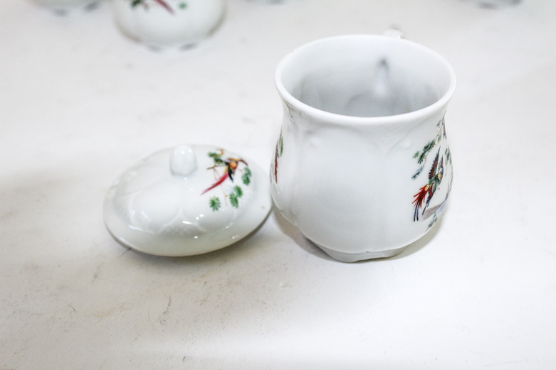 Set of Limoges Porcelain Pots de Crème