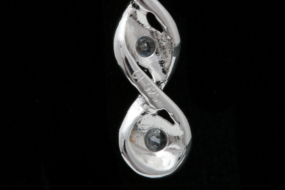 Sterling Silver and CZ Pendant with Chain