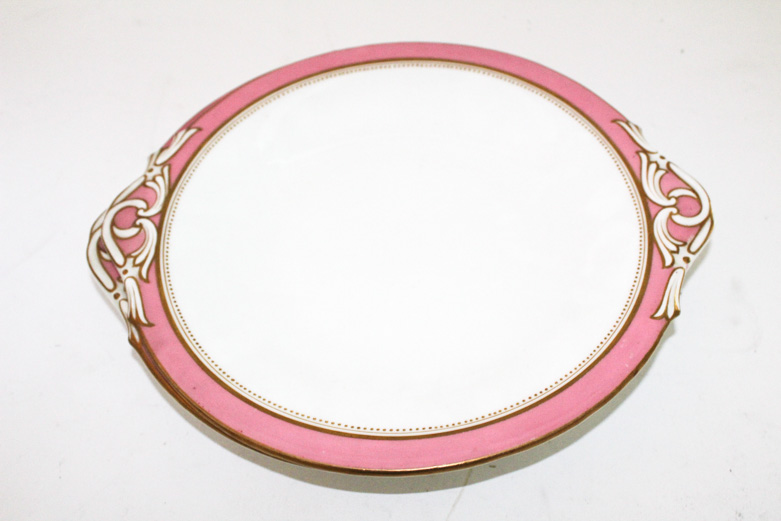 Grainger & Co Antique Porcelain Tea Set with Pink and Gold Motif