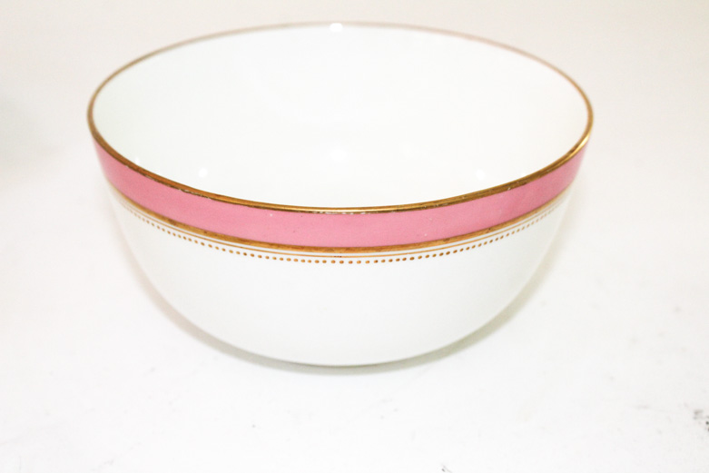 Grainger & Co Antique Porcelain Tea Set with Pink and Gold Motif