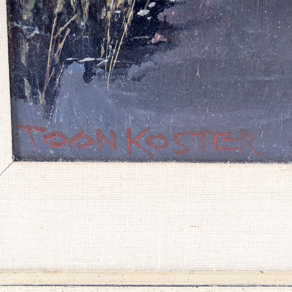 Toon Koster Oil Painting of a River Bank