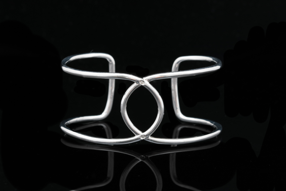 Robert Manse Sterling Silver and Diamond Cuff Bracelet