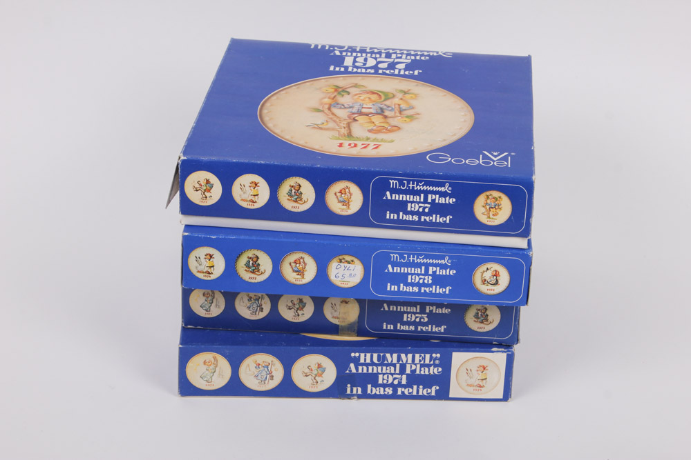 Collection of Four Annual Hummel Plates