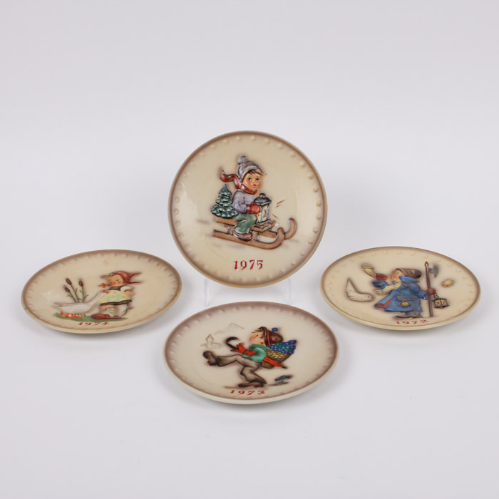 Four Vintage Annual Hummel Plates