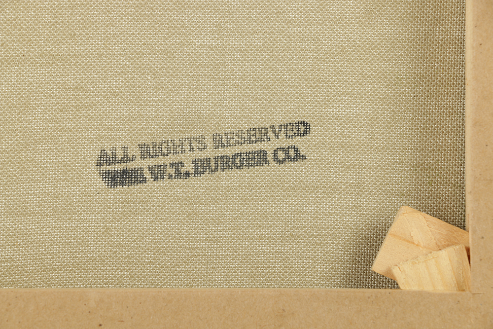 P. Ewert Oil Painting on Canvas of a Mountainous Landscape