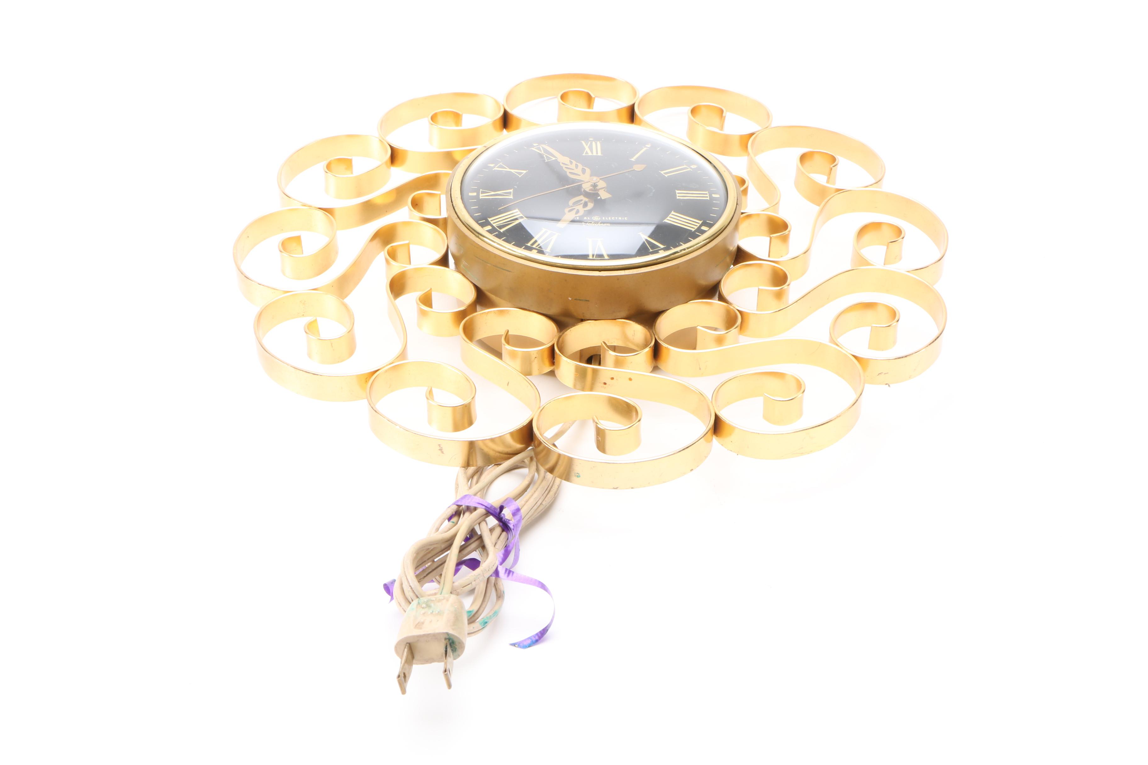 Untited and General Electric Mid Century Wall Clocks