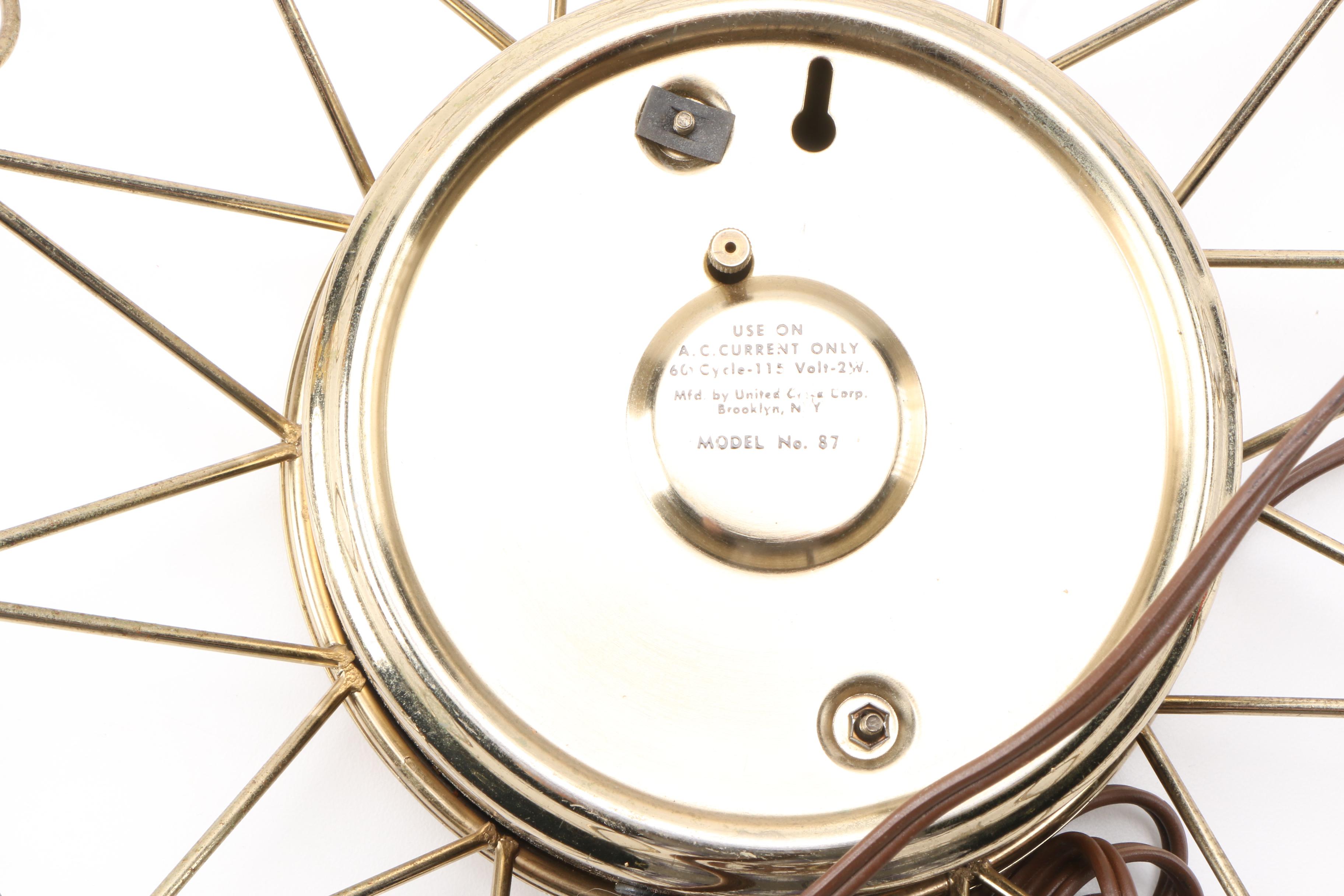 Untited and General Electric Mid Century Wall Clocks