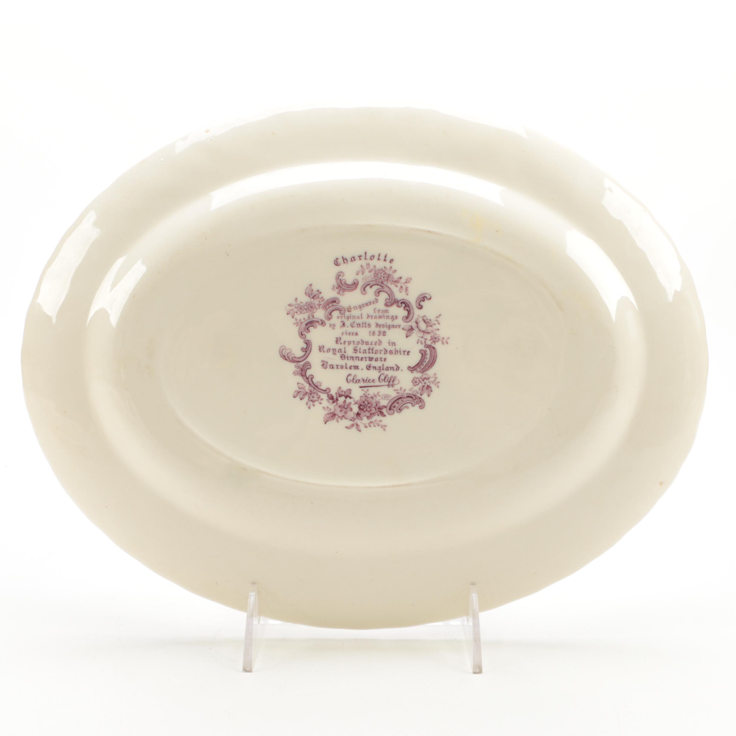 Royal Staffordshire Clarice Cliff "Charlotte" China