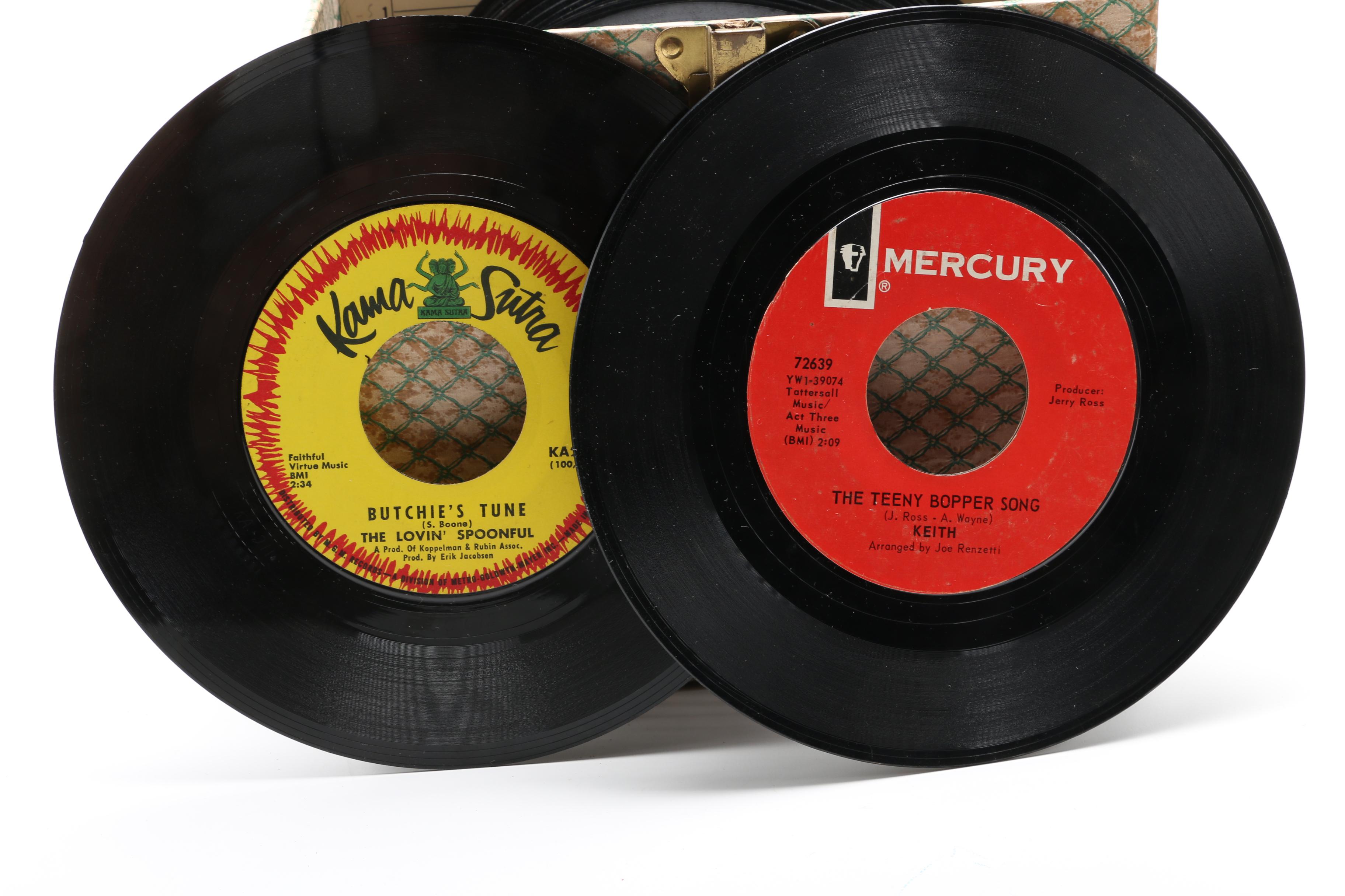 Bob Dylan, Byrds, Other Rock/Pop 45 rpm Singles and Vintage Case