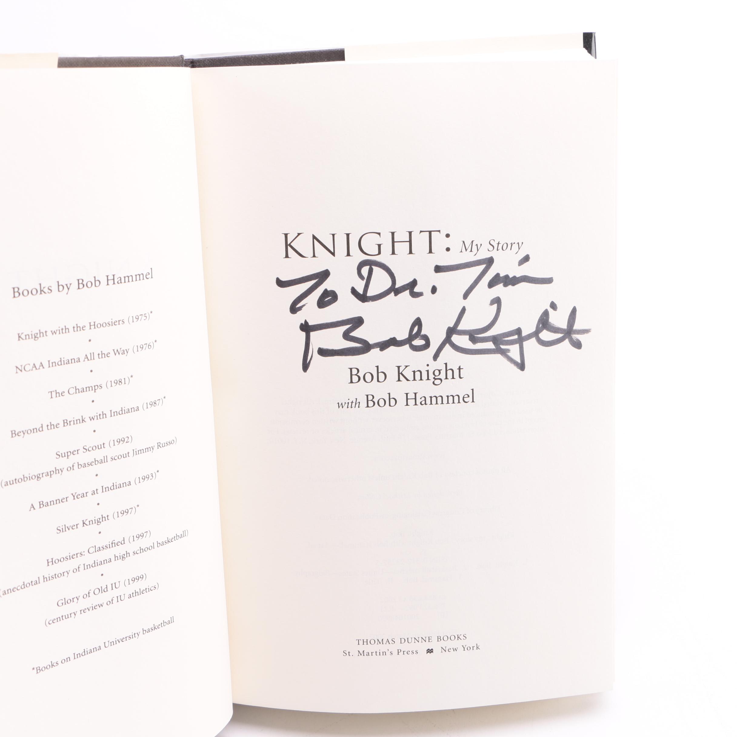 Bob Knight Signed First Edition "Knight: My Story"