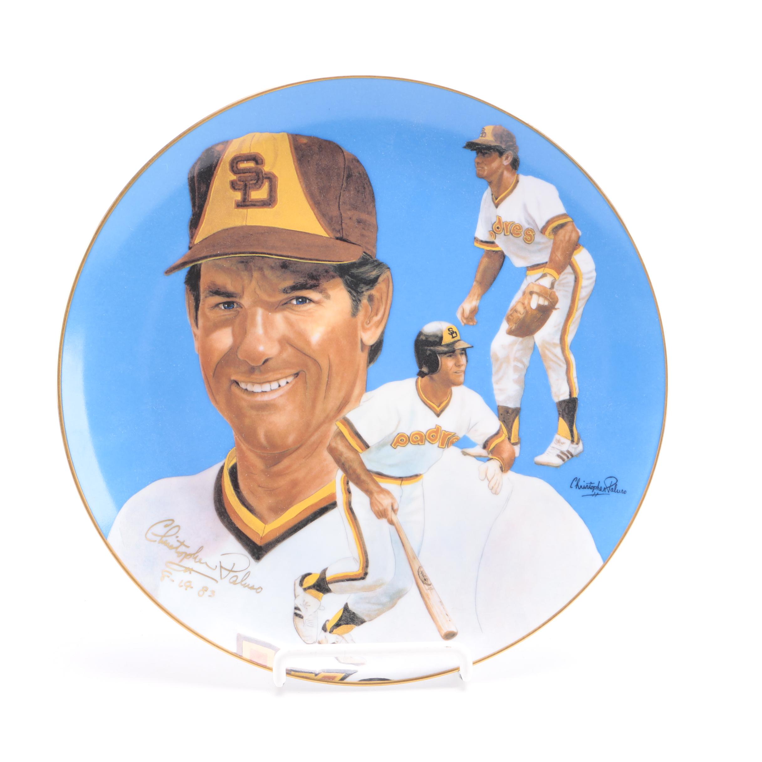 1983 Signed Limited Edition Steve Garvey Decorative Plate