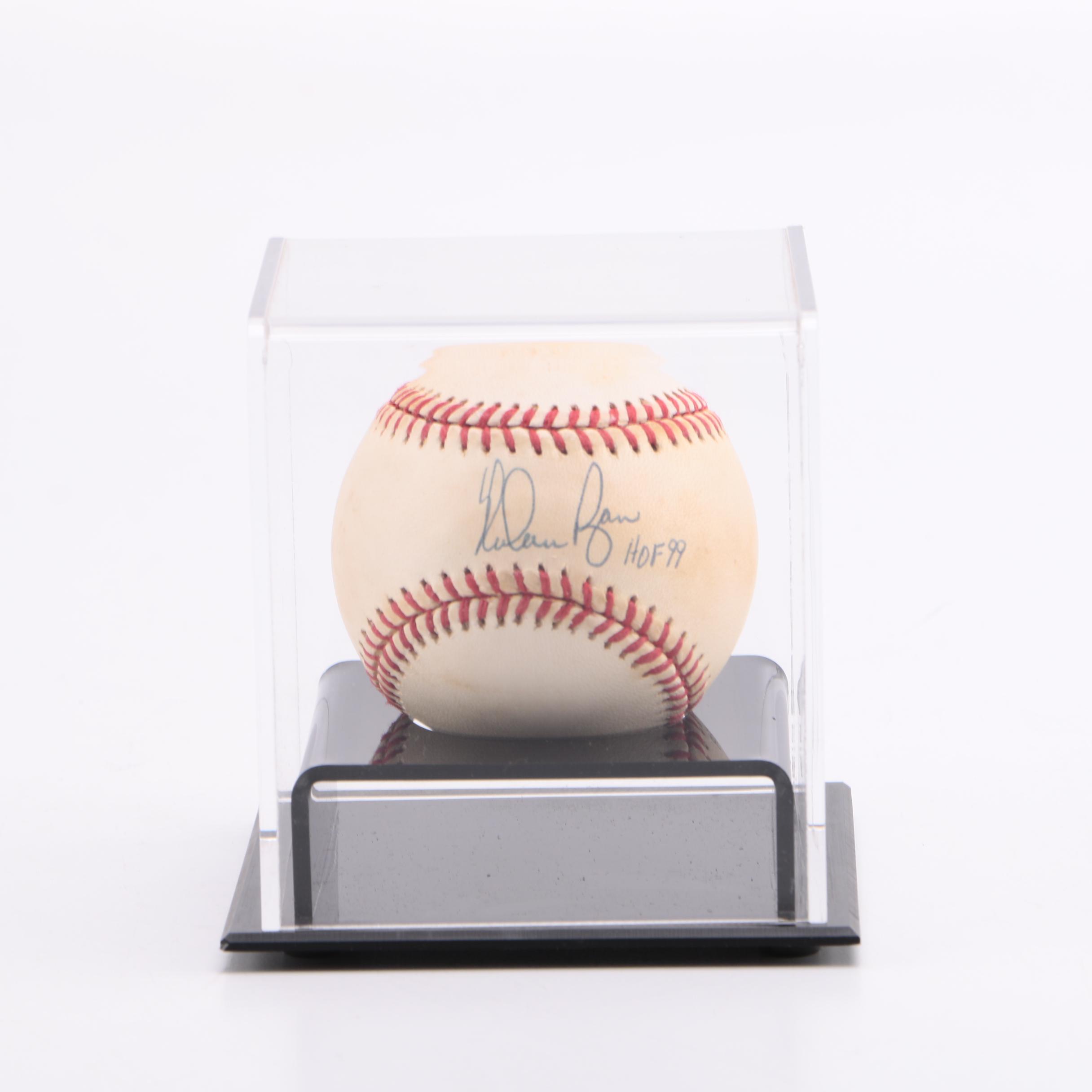 Nolan Ryan Autographed Game-Used Baseball