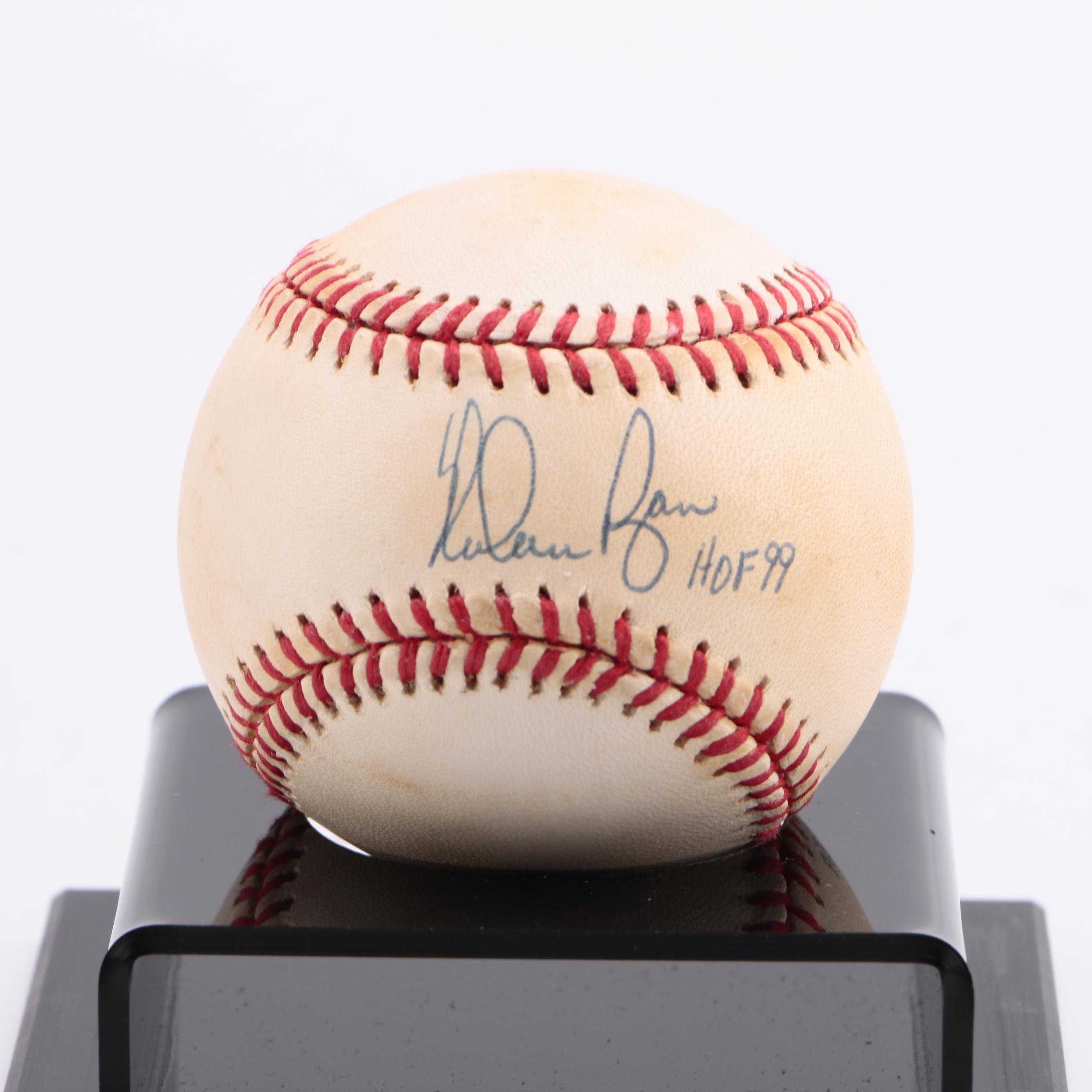 Nolan Ryan Autographed Game-Used Baseball