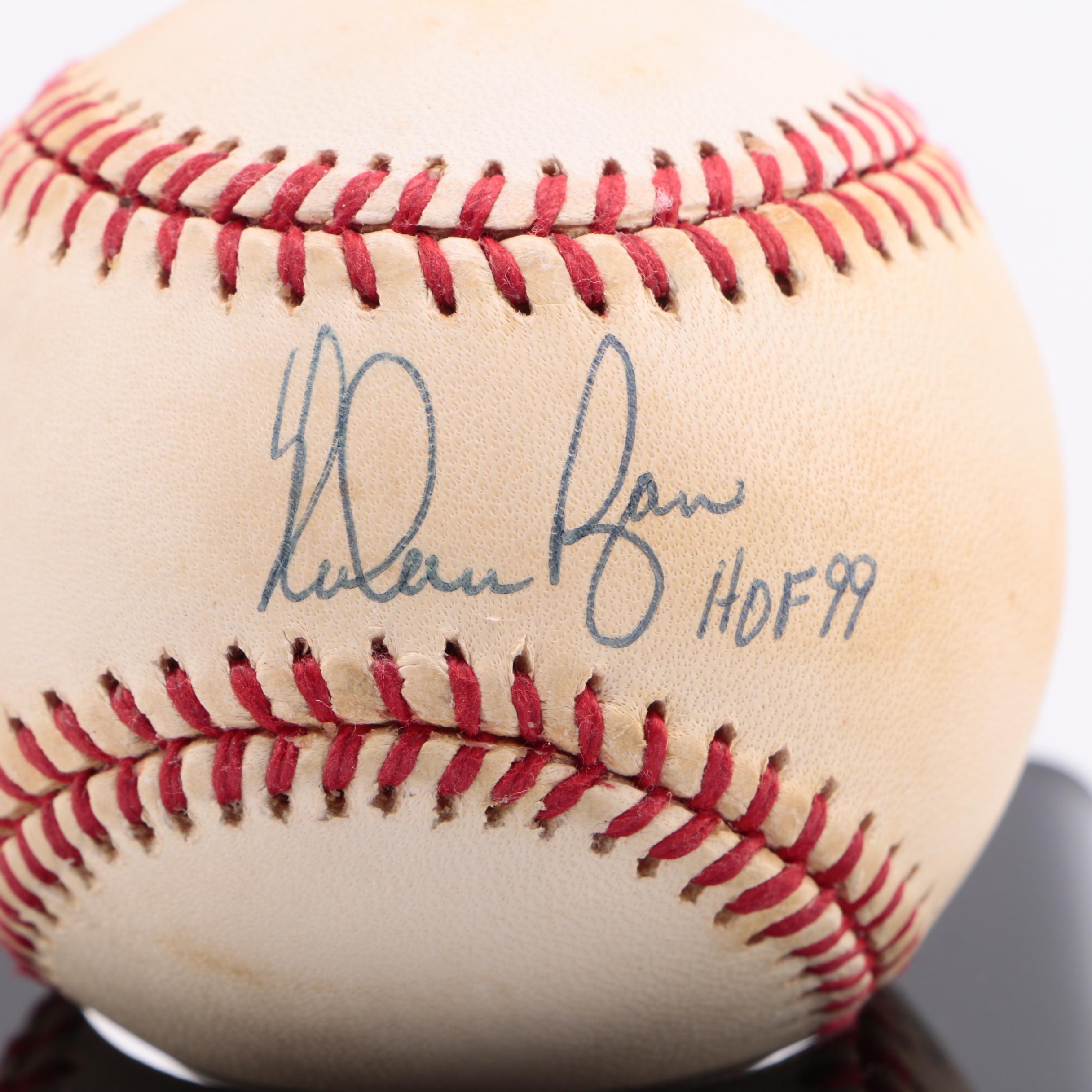 Nolan Ryan Autographed Game-Used Baseball