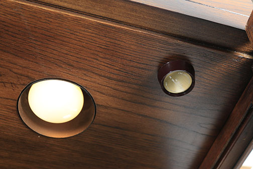 Lighted Display Cabinets With Bridge