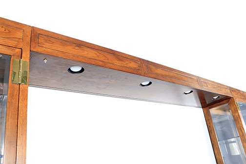 Lighted Display Cabinets With Bridge