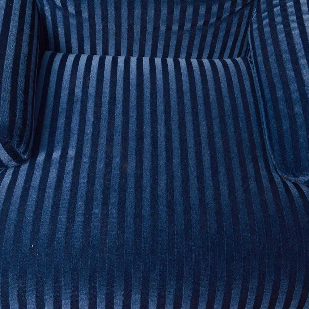 Blue Stripe Sofa and Chair by Cassina