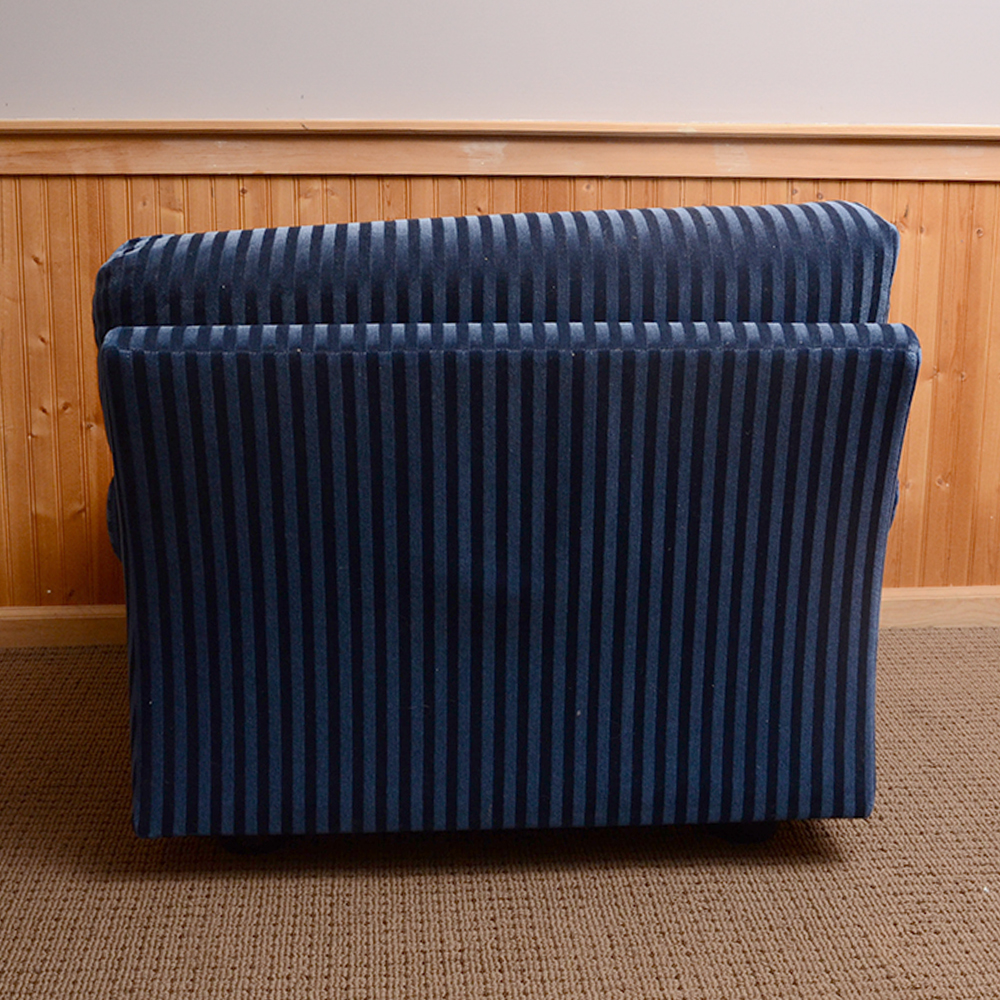Blue Stripe Sofa and Chair by Cassina