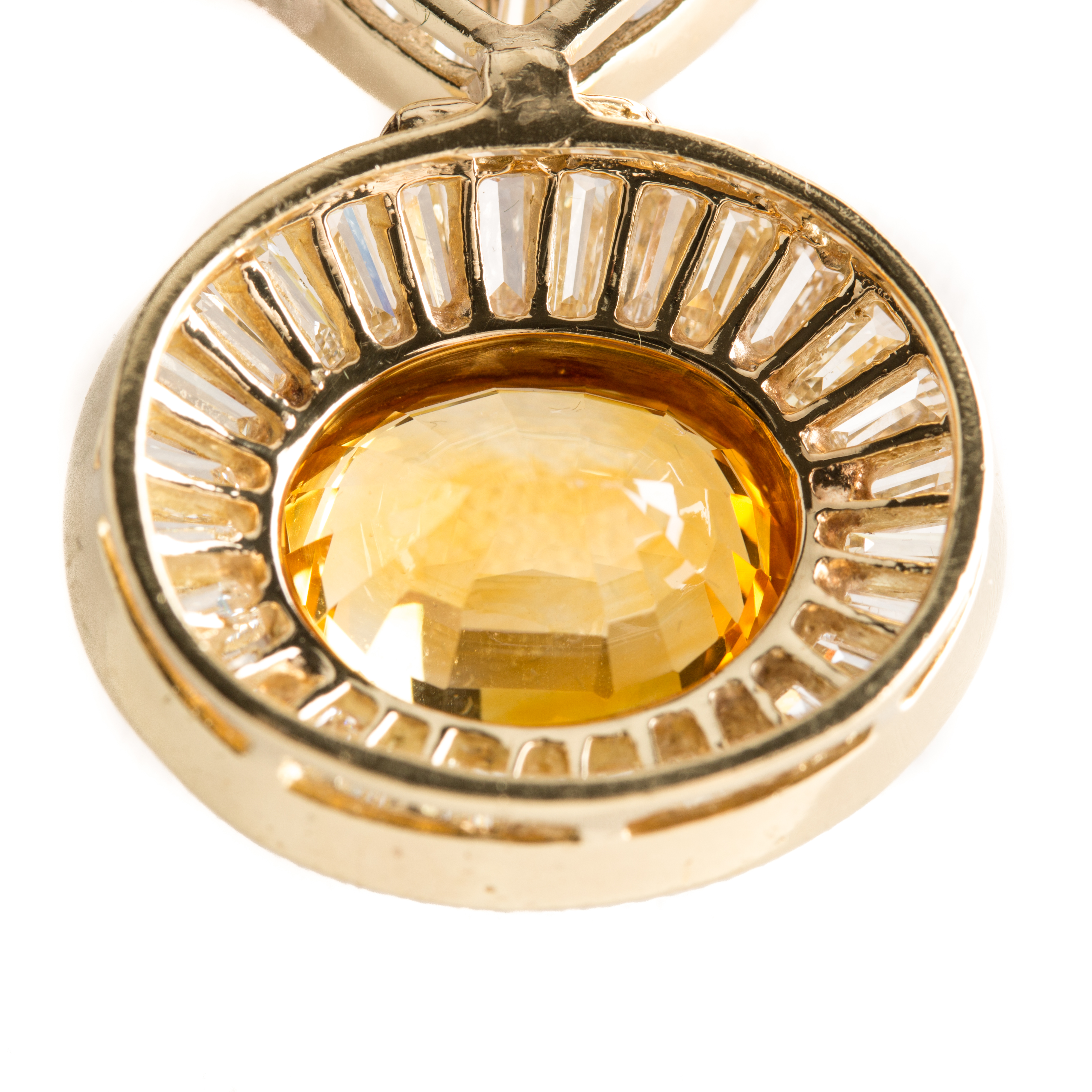 18K and 14K Yellow Gold 6.03 CTW Diamond, 7.26 CT Blue Sapphire, and 7.90 CT Fancy Yellow Sapphire Necklace