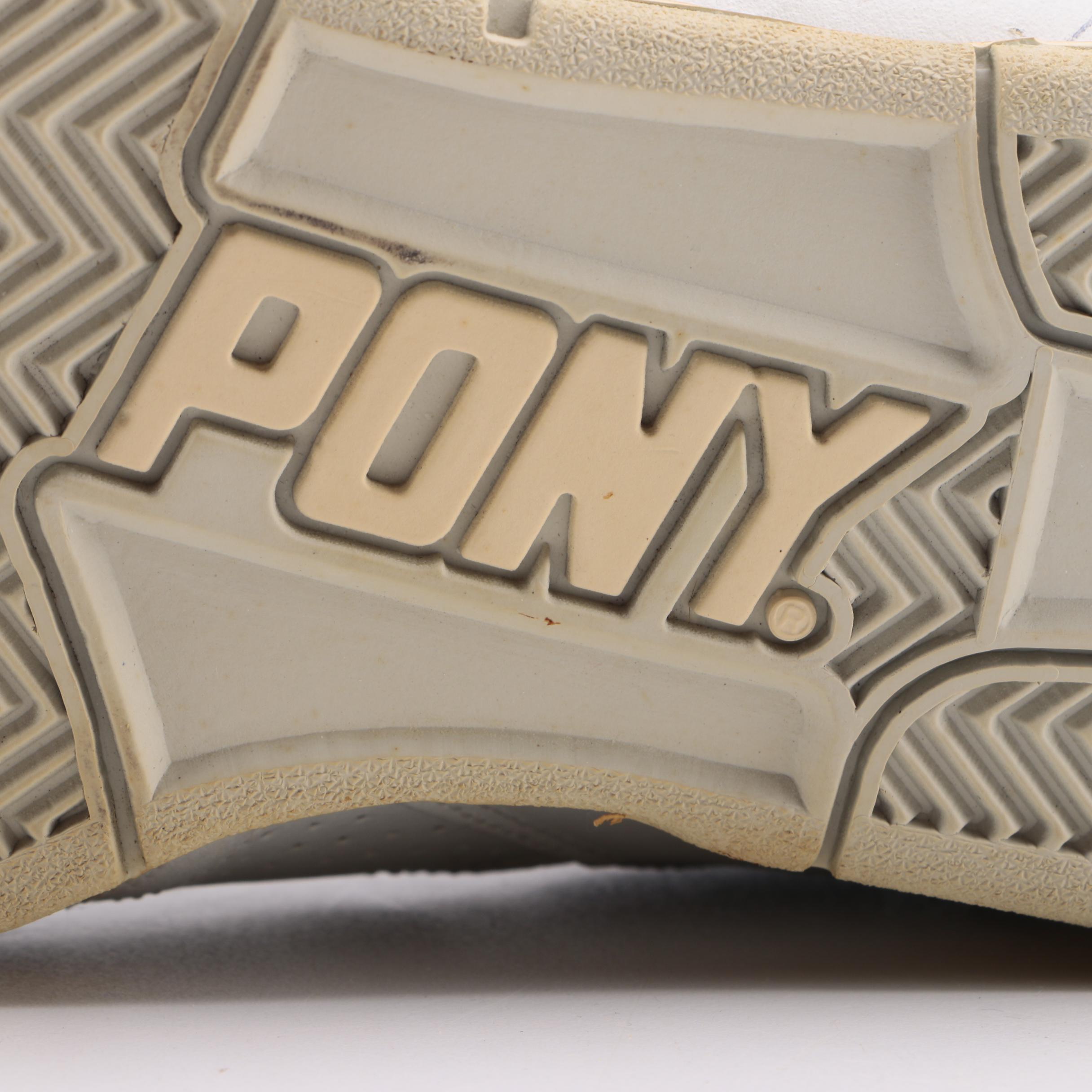 Mark Eaton and Byron Scott Signed Sneaker With Lakers Ticket Stubs