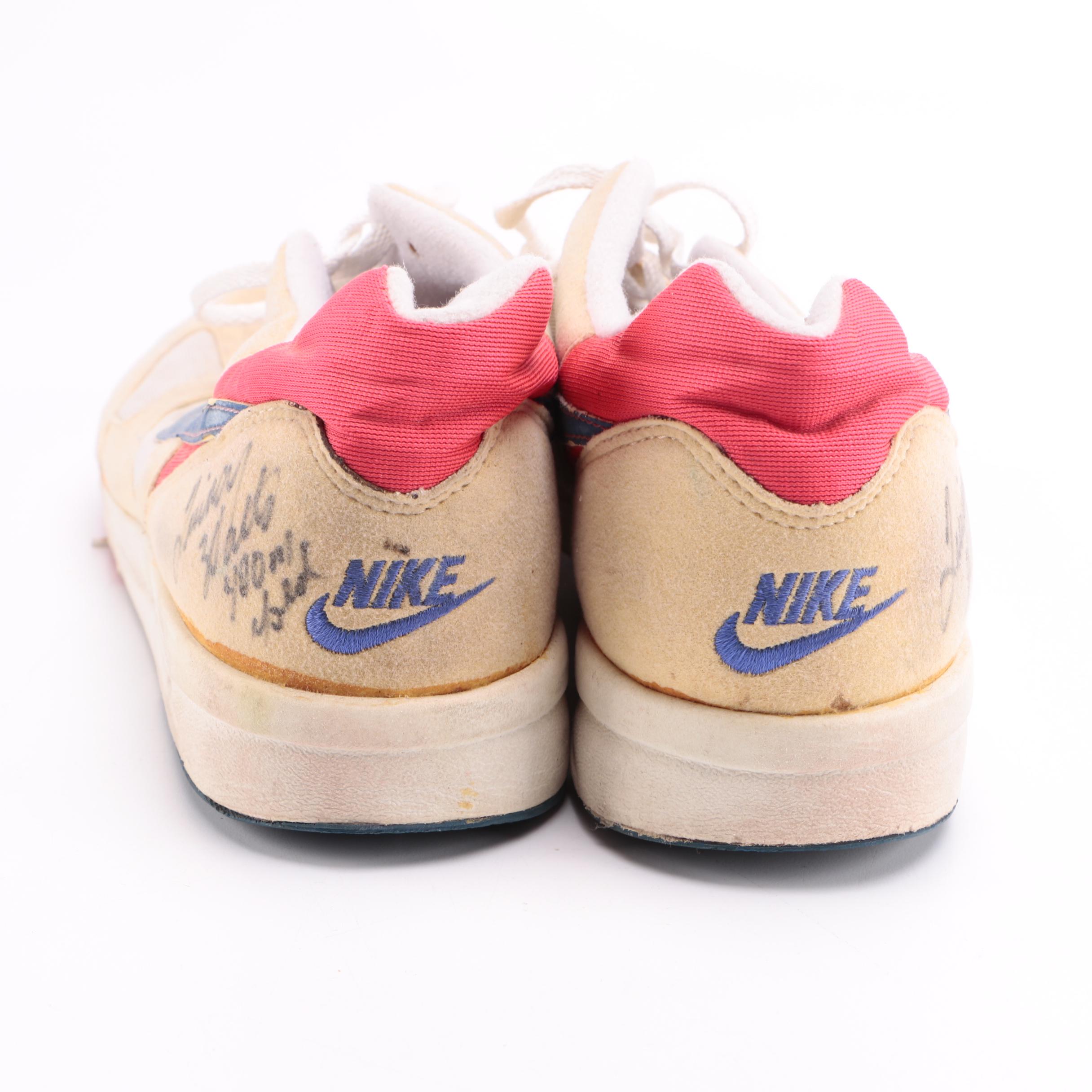 Quincy Watts Signed Photos and Nike Pegasus Shoes