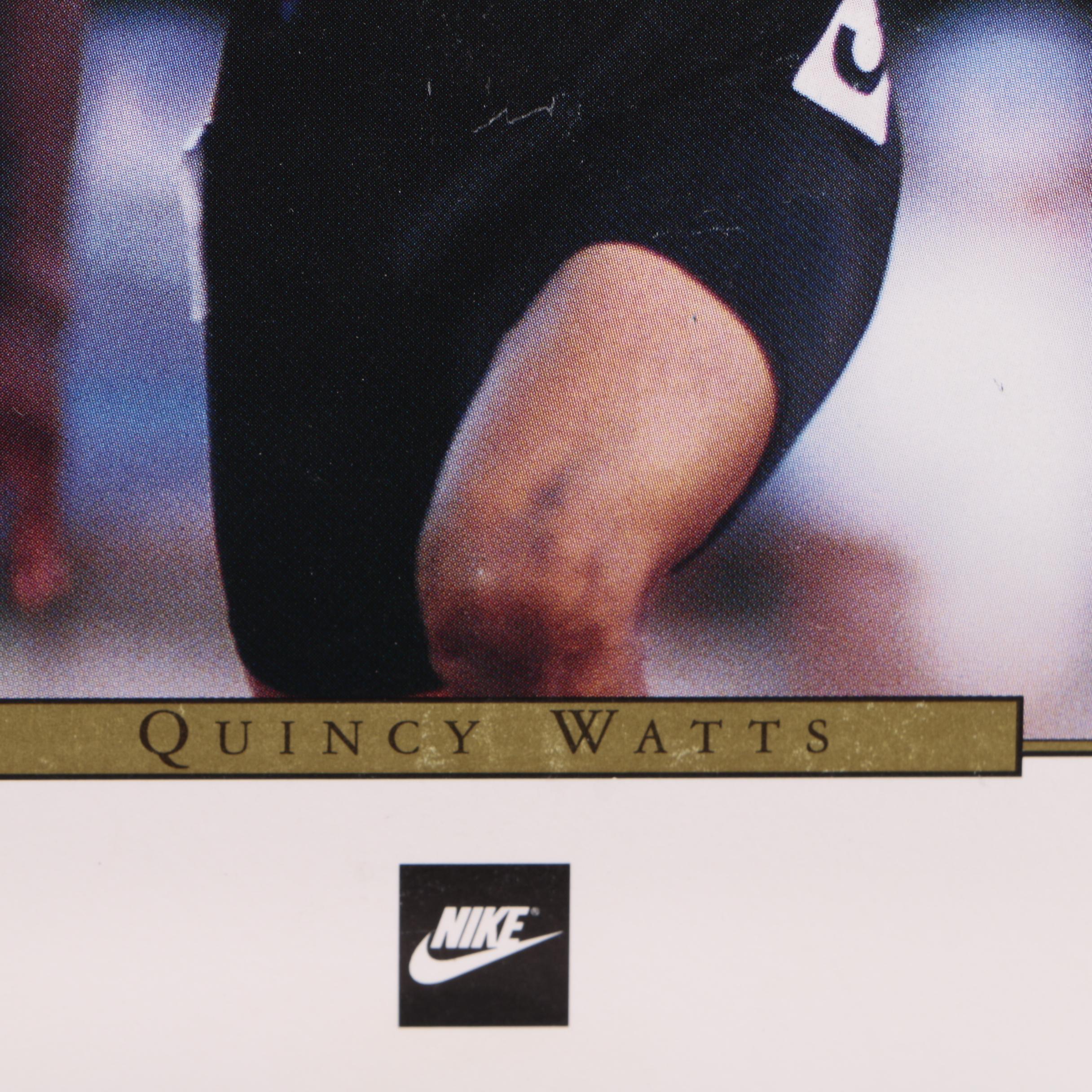 Quincy Watts Signed Photos and Nike Pegasus Shoes