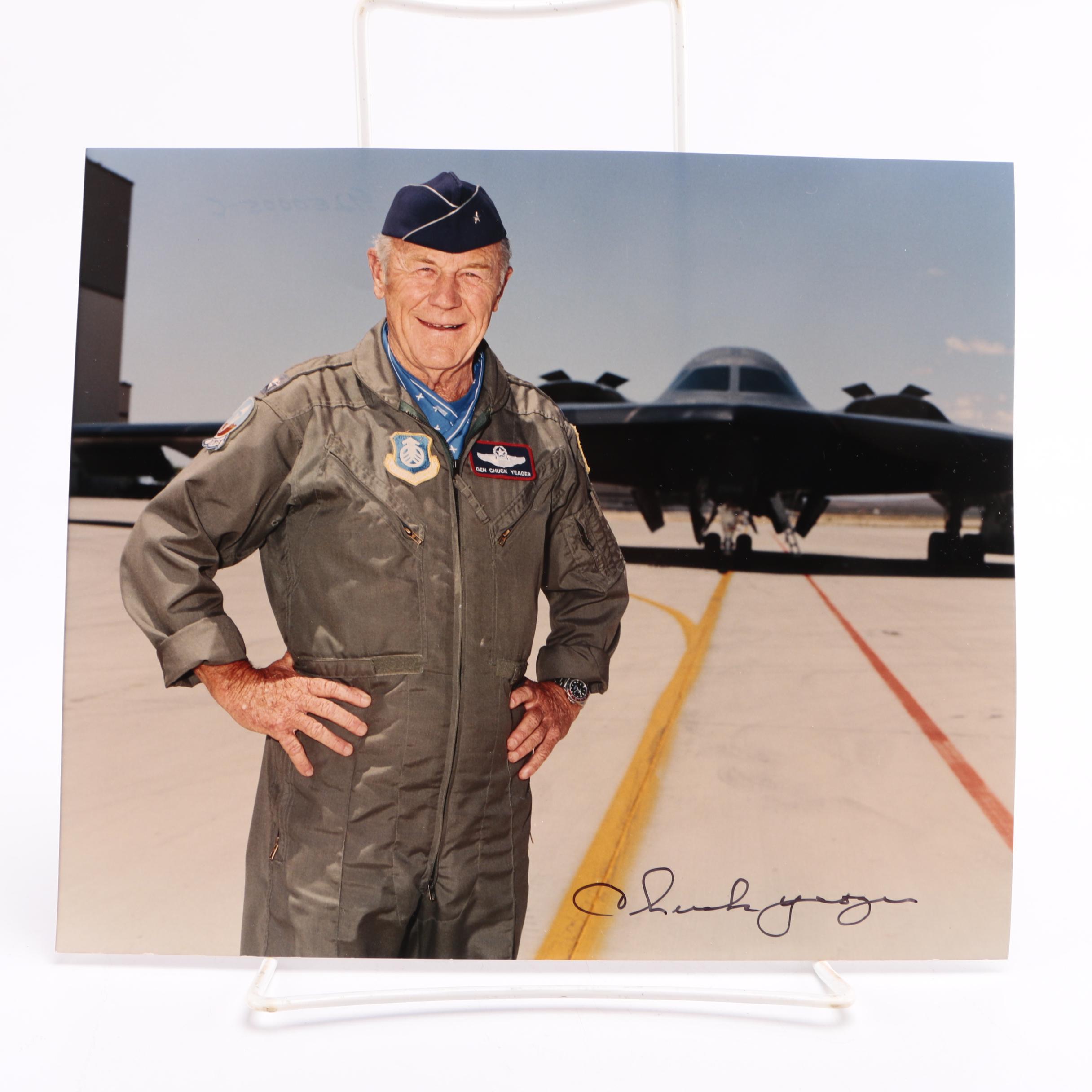 Collection of Celebrity Signed Photos Featuring Chuck Yeager