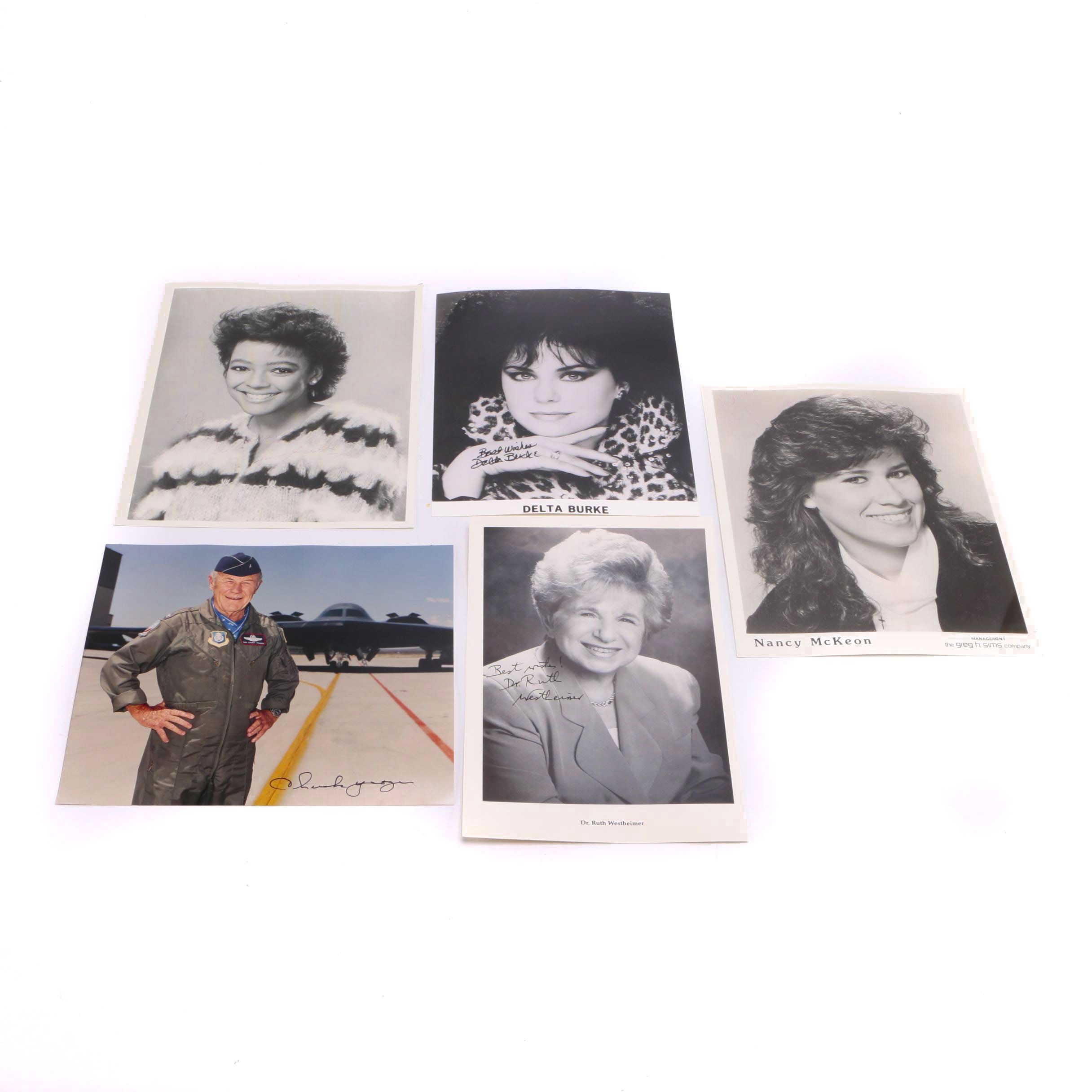 Collection of Celebrity Signed Photos Featuring Chuck Yeager