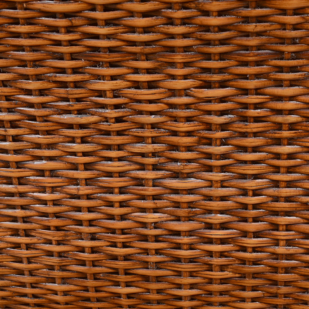 Wrought Iron and Rattan Sleigh Bed