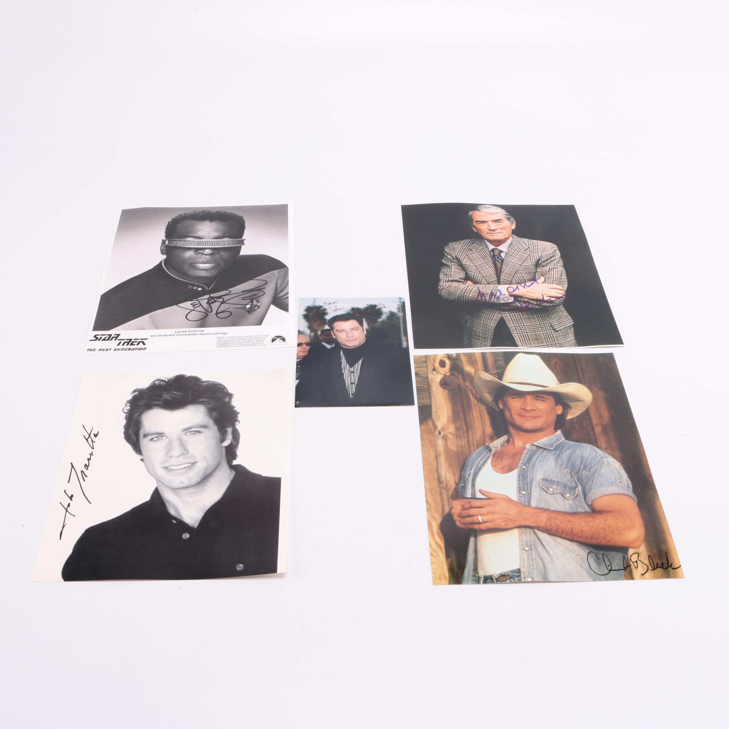 Signed Celebrity Photos Featuring John Travolta and LeVar Burton