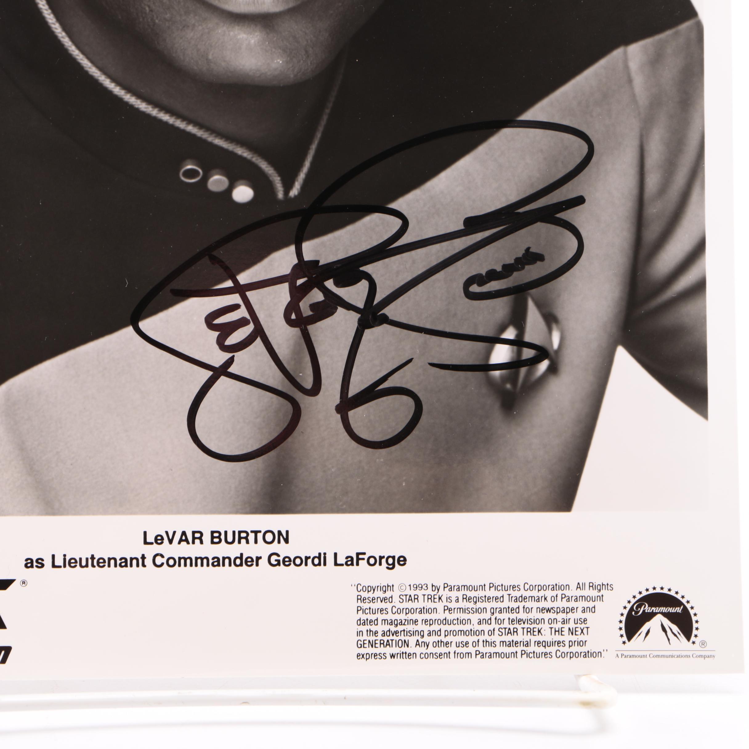 Signed Celebrity Photos Featuring John Travolta and LeVar Burton