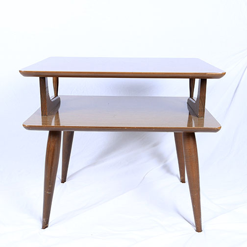 Mid Century Modern Two Tier Accent Tables