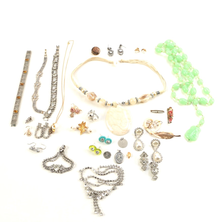 Assorted Vintage and Modern Costume Jewelry