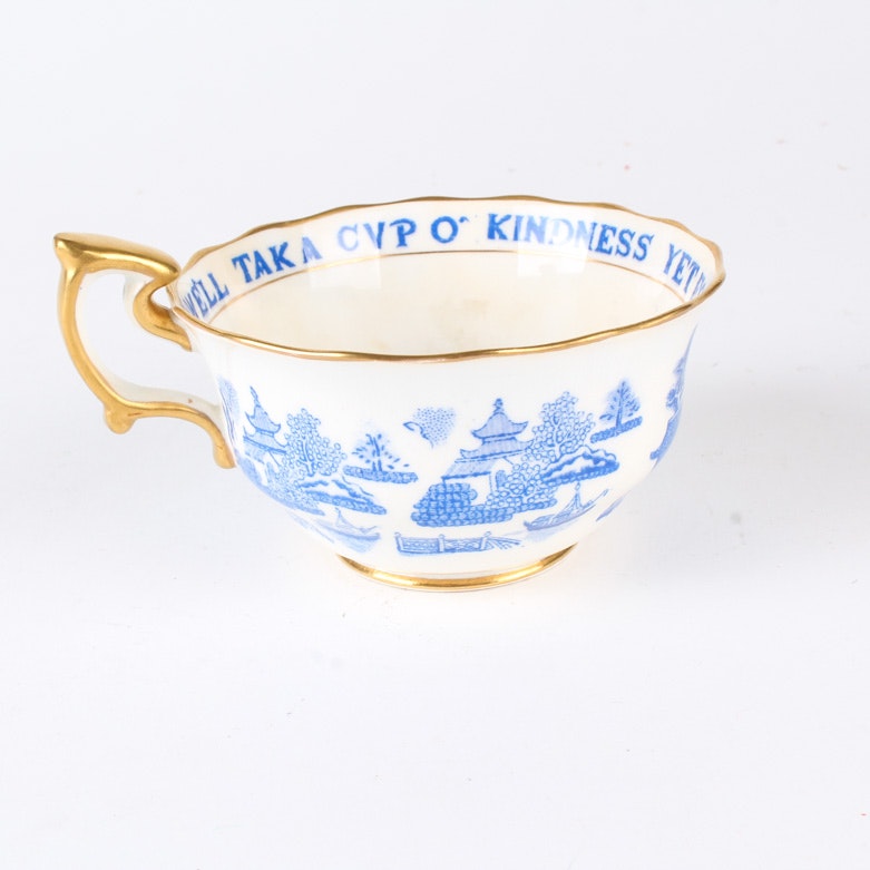 "Auld Lange Syne" Porcelain Teacup by Copeland Spode