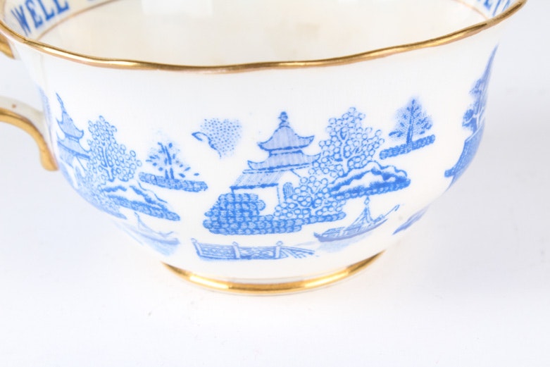 "Auld Lange Syne" Porcelain Teacup by Copeland Spode