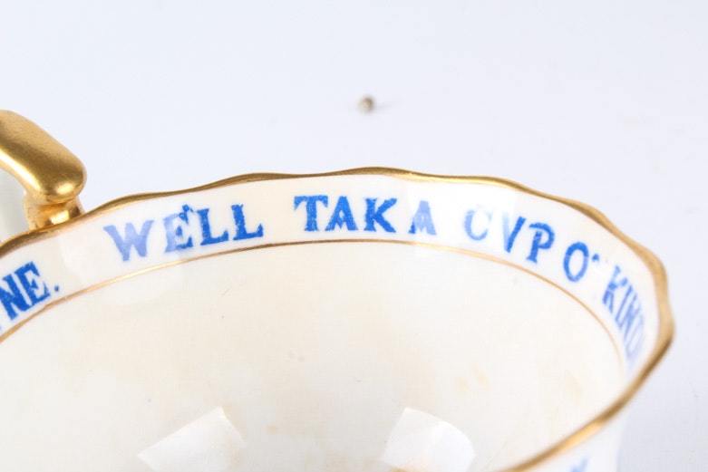 "Auld Lange Syne" Porcelain Teacup by Copeland Spode